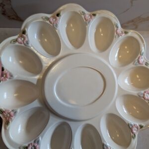 Floral Ceramic Egg Tray Pfalzgraff No Callouts